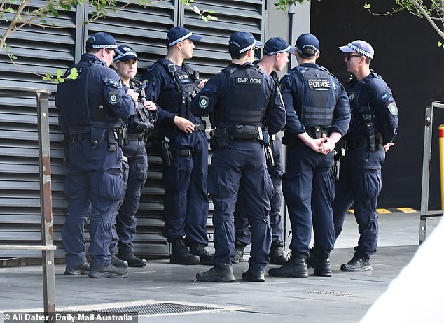 Several police officers were seen in front of the hotel where MAFS is being filmed