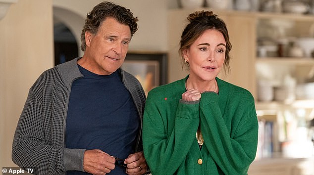 And the show has proven to be a huge hit with viewers after earning a score of 96 percent on review aggregator Tomatometer and 88 percent on Rotten Tomatoes' popcorn meter (photo: Ted McGinley and Christa Miller)